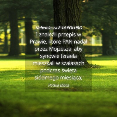 Picture 04 - Nehemiasza 8:14 POLUBG - I znaleźli przepis w Prawie, które PAN nadał - Bible Verse Picture