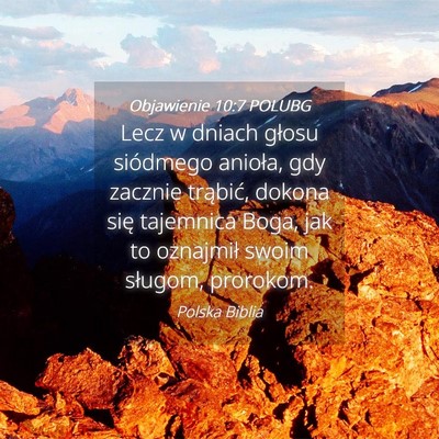 Picture 04 - Objawienie 10:7 POLUBG - Lecz w dniach głosu siódmego anioła, gdy - Bible Verse Picture
