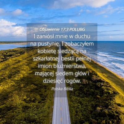 Picture 04 - Objawienie 17:3 POLUBG - I zaniósł mnie w duchu na pustynię. I - Bible Verse Picture