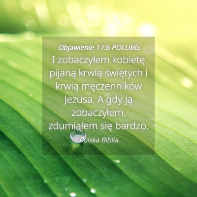 Picture 04 - Objawienie 17:6 POLUBG - I zobaczyłem kobietę pijaną krwią świętych - Bible Verse Picture