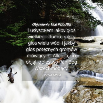 Picture 04 - Objawienie 19:6 POLUBG - I usłyszałem jakby głos wielkiego tłumu i - Bible Verse Picture