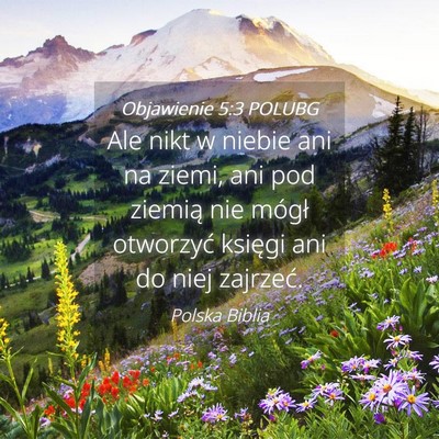 Picture 04 - Objawienie 5:3 POLUBG - Ale nikt w niebie ani na ziemi, ani pod ziemią - Bible Verse Picture