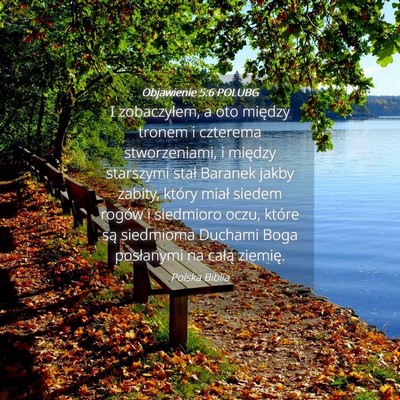 Picture 04 - Objawienie 5:6 POLUBG - I zobaczyłem, a oto między tronem i czterema - Bible Verse Picture