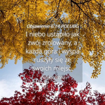 Picture 04 - Objawienie 6:14 POLUBG - I niebo ustąpiło jak zwój zrolowany, a każda - Bible Verse Picture