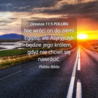 Picture 04 - Ozeasza 11:5 POLUBG - Nie wróci on do ziemi Egiptu, ale Asyryjczyk - Bible Verse Picture
