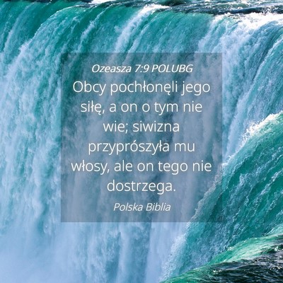 Picture 04 - Ozeasza 7:9 POLUBG - Obcy pochłonęli jego siłę, a on o tym nie - Bible Verse Picture