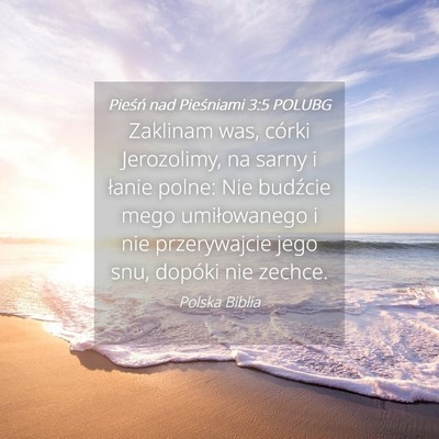 Picture 04 - Pieśń nad Pieśniami 3:5 POLUBG - Zaklinam was, córki Jerozolimy, na sarny i - Bible Verse Picture