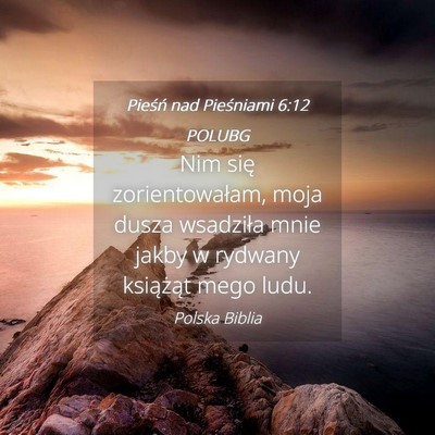 Picture 04 - Pieśń nad Pieśniami 6:12 POLUBG - Nim się zorientowałam, moja dusza wsadziła - Bible Verse Picture