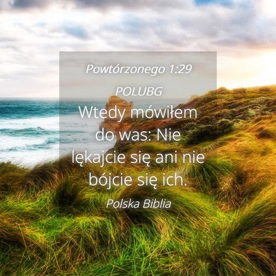 Picture 04 - Powtórzonego 1:29 POLUBG - Wtedy mówiłem do was: Nie lękajcie się ani - Bible Verse Picture