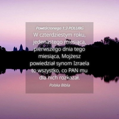 Picture 04 - Powtórzonego 1:3 POLUBG - W czterdziestym roku, jedenastego miesiąca, - Bible Verse Picture