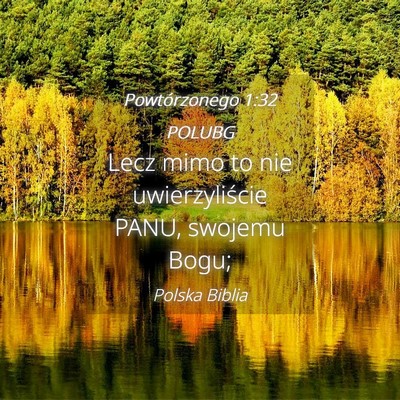 Picture 04 - Powtórzonego 1:32 POLUBG - Lecz mimo to nie uwierzyliście PANU, swojemu - Bible Verse Picture