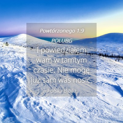 Picture 04 - Powtórzonego 1:9 POLUBG - I powiedziałem wam w tamtym czasie: Nie mogę - Bible Verse Picture