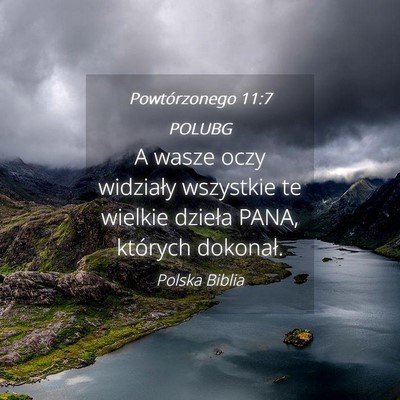Picture 04 - Powtórzonego 11:7 POLUBG - A wasze oczy widziały wszystkie te wielkie - Bible Verse Picture