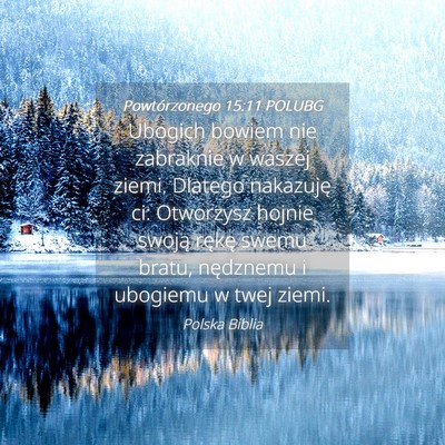 Picture 04 - Powtórzonego 15:11 POLUBG - Ubogich bowiem nie zabraknie w waszej ziemi. - Bible Verse Picture