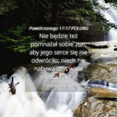 Picture 04 - Powtórzonego 17:17 POLUBG - Nie będzie też pomnażał sobie żon, aby jego - Bible Verse Picture