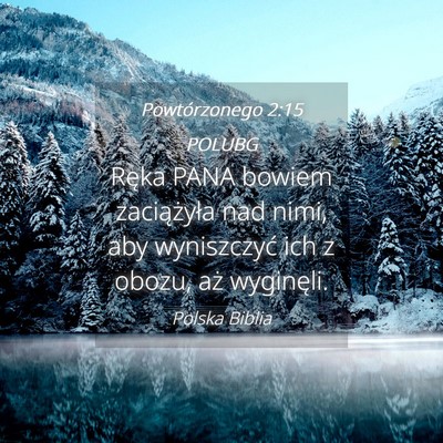 Picture 04 - Powtórzonego 2:15 POLUBG - Ręka PANA bowiem zaciążyła nad nimi, aby - Bible Verse Picture