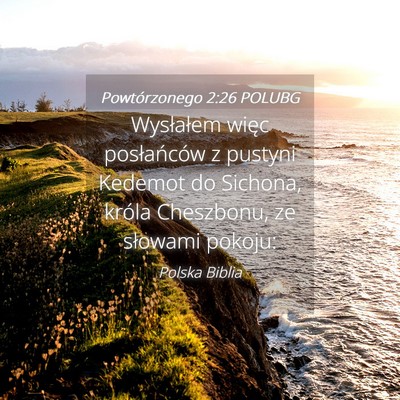 Picture 04 - Powtórzonego 2:26 POLUBG - Wysłałem więc posłańców z pustyni Kedemot - Bible Verse Picture