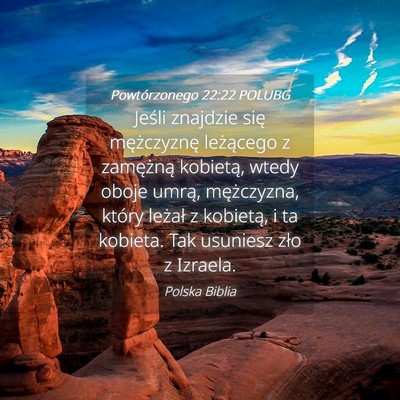 Picture 04 - Powtórzonego 22:22 POLUBG - Jeśli znajdzie się mężczyznę leżącego z - Bible Verse Picture