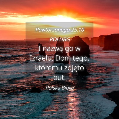 Picture 04 - Powtórzonego 25:10 POLUBG - I nazwą go w Izraelu: Dom tego, któremu zdjęto - Bible Verse Picture