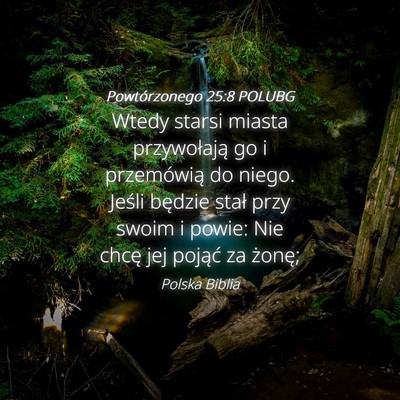 Picture 04 - Powtórzonego 25:8 POLUBG - Wtedy starsi miasta przywołają go i przemówią - Bible Verse Picture