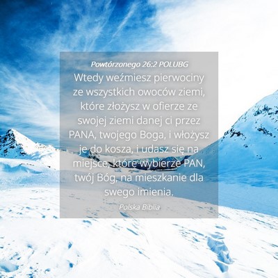 Picture 04 - Powtórzonego 26:2 POLUBG - Wtedy weźmiesz pierwociny ze wszystkich owoców - Bible Verse Picture