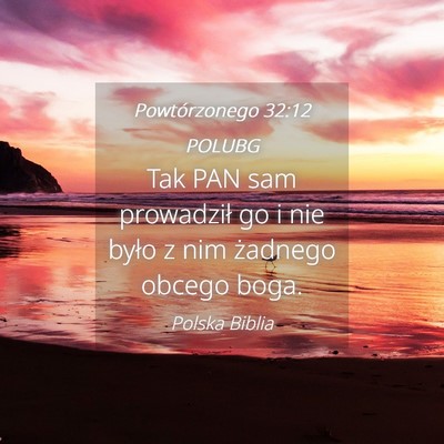 Picture 04 - Powtórzonego 32:12 POLUBG - Tak PAN sam prowadził go i nie było z nim - Bible Verse Picture