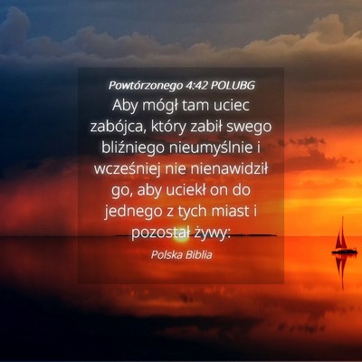 Picture 04 - Powtórzonego 4:42 POLUBG - Aby mógł tam uciec zabójca, który zabił - Bible Verse Picture