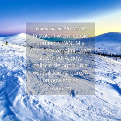 Picture 04 - Powtórzonego 5:5 POLUBG - Ja stałem w tym czasie pomiędzy PANEM a wami, - Bible Verse Picture