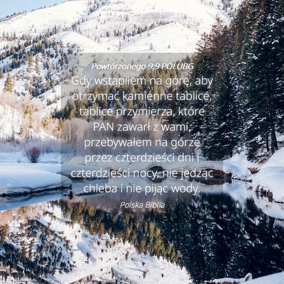 Picture 04 - Powtórzonego 9:9 POLUBG - Gdy wstąpiłem na górę, aby otrzymać kamienne - Bible Verse Picture