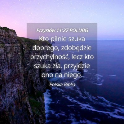 Picture 04 - Przysłów 11:27 POLUBG - Kto pilnie szuka dobrego, zdobędzie - Bible Verse Picture