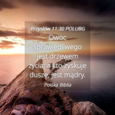 Picture 04 - Przysłów 11:30 POLUBG - Owoc sprawiedliwego jest drzewem życia; a kto - Bible Verse Picture
