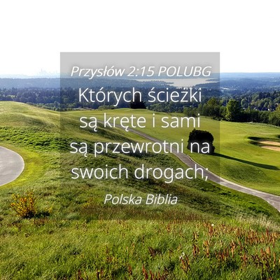 Picture 04 - Przysłów 2:15 POLUBG - Których ścieżki są kręte i sami są - Bible Verse Picture