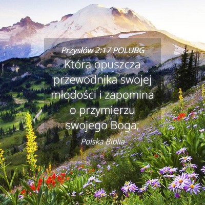 Picture 04 - Przysłów 2:17 POLUBG - Która opuszcza przewodnika swojej młodości i - Bible Verse Picture