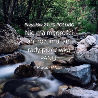 Picture 04 - Przysłów 21:30 POLUBG - Nie ma mądrości ani rozumu, ani rady przeciwko - Bible Verse Picture