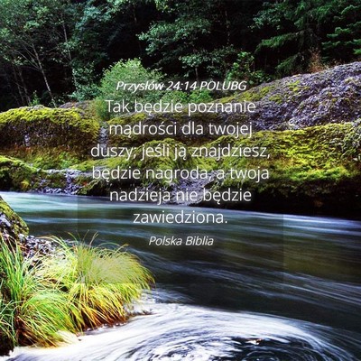 Picture 04 - Przysłów 24:14 POLUBG - Tak będzie poznanie mądrości dla twojej duszy; - Bible Verse Picture