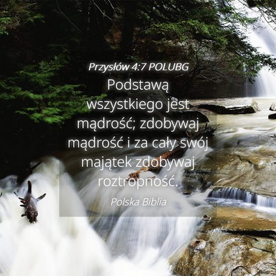 Picture 04 - Przysłów 4:7 POLUBG - Podstawą wszystkiego jest mądrość; zdobywaj - Bible Verse Picture