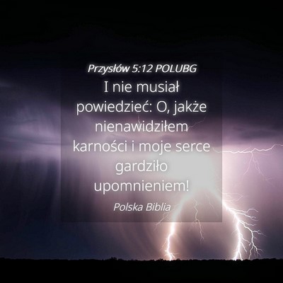Picture 04 - Przysłów 5:12 POLUBG - I nie musiał powiedzieć: O, jakże - Bible Verse Picture
