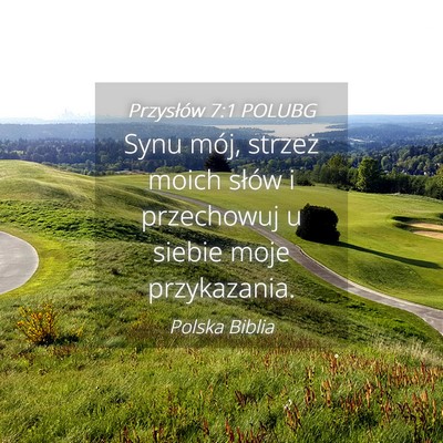 Picture 04 - Przysłów 7:1 POLUBG - Synu mój, strzeż moich słów i przechowuj u - Bible Verse Picture