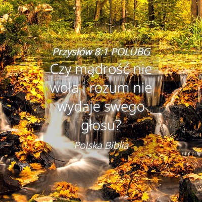 Picture 04 - Przysłów 8:1 POLUBG - Czy mądrość nie woła i rozum nie wydaje swego - Bible Verse Picture