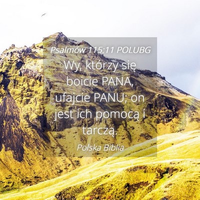 Picture 04 - Psalmów 115:11 POLUBG - Wy, którzy się boicie PANA, ufajcie PANU; on - Bible Verse Picture