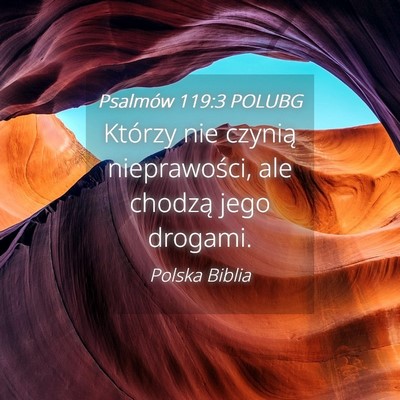 Picture 04 - Psalmów 119:3 POLUBG - Którzy nie czynią nieprawości, ale chodzą - Bible Verse Picture