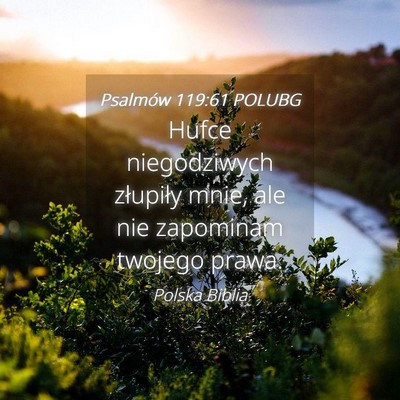 Picture 04 - Psalmów 119:61 POLUBG - Hufce niegodziwych złupiły mnie, ale nie - Bible Verse Picture