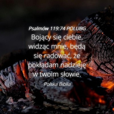 Picture 04 - Psalmów 119:74 POLUBG - Bojący się ciebie, widząc mnie, będą się - Bible Verse Picture