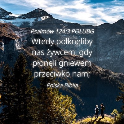 Picture 04 - Psalmów 124:3 POLUBG - Wtedy połknęliby nas żywcem, gdy płonęli - Bible Verse Picture