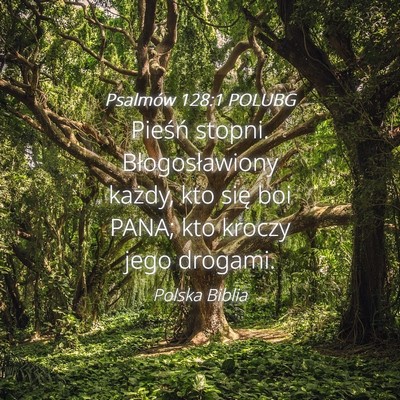 Picture 04 - Psalmów 128:1 POLUBG - Pieśń stopni. Błogosławiony każdy, kto się - Bible Verse Picture