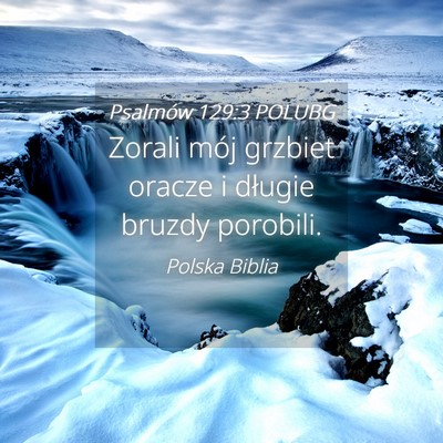 Picture 04 - Psalmów 129:3 POLUBG - Zorali mój grzbiet oracze i długie bruzdy - Bible Verse Picture