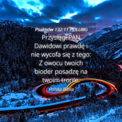 Picture 04 - Psalmów 132:11 POLUBG - Przysiągł PAN Dawidowi prawdę i nie wycofa - Bible Verse Picture