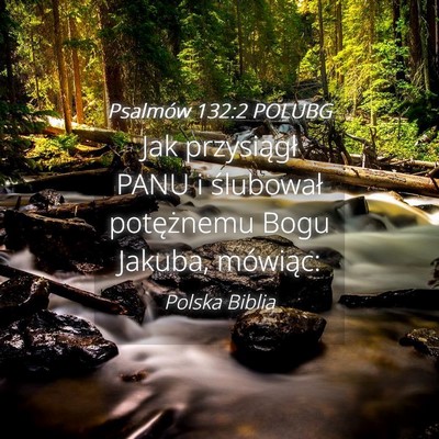 Picture 04 - Psalmów 132:2 POLUBG - Jak przysiągł PANU i ślubował potężnemu - Bible Verse Picture