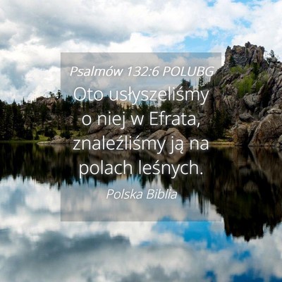 Picture 04 - Psalmów 132:6 POLUBG - Oto usłyszeliśmy o niej w Efrata, znaleźliśmy - Bible Verse Picture