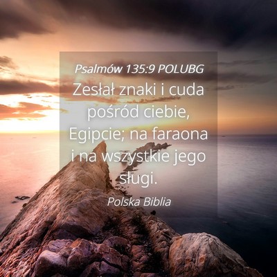 Picture 04 - Psalmów 135:9 POLUBG - Zesłał znaki i cuda pośród ciebie, Egipcie; - Bible Verse Picture